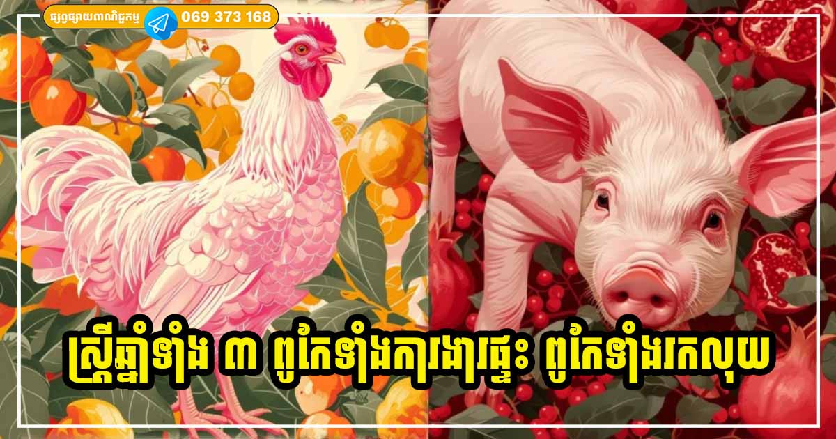 មនុស្សស្រីឆ្នាំទាំង ៣ ពូកែទាំងការងារផ្ទះ និងការរកលុយ ក៏ជាមនុស្សស្រីសំណាងក្នុងរឿងលុយកាក់ និងស្នេហាផងដែរ